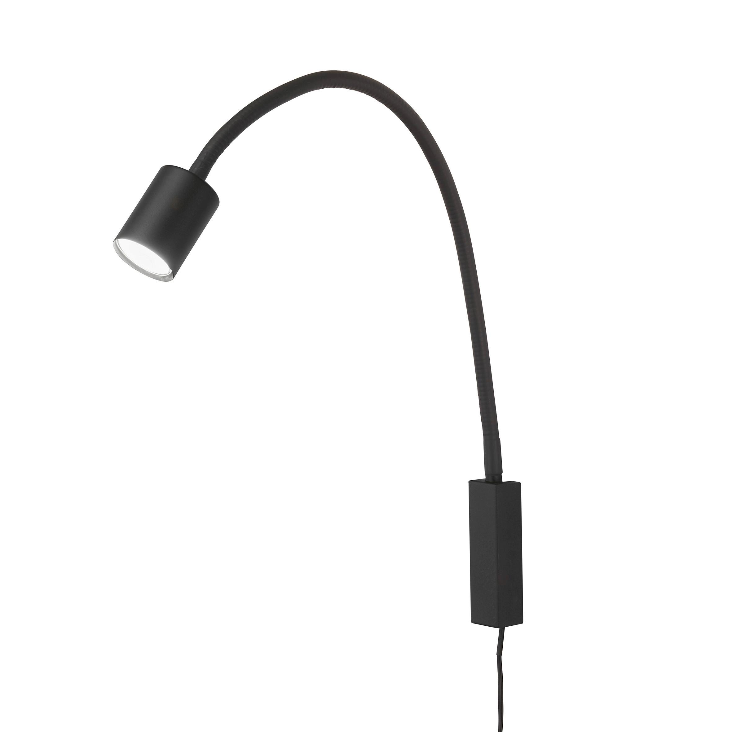 LED-Wandleuchte 30498 Justi - Schwarz, KONVENTIONELL, Metall (6/52cm) - Fischer & Honsel