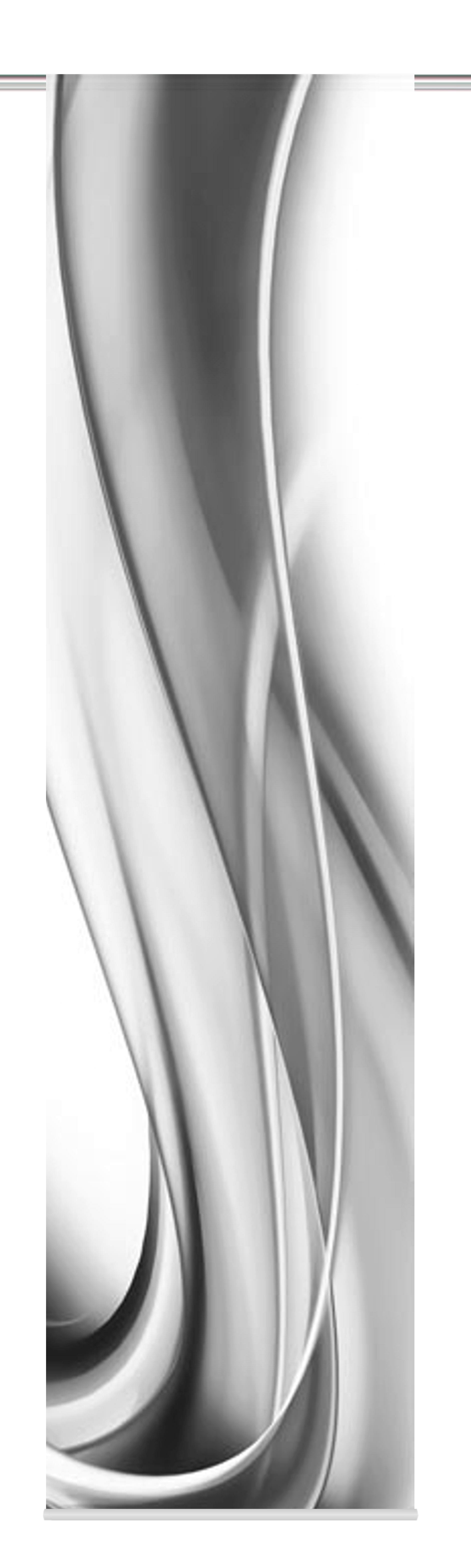 Flächenvorhang Onda Grau B: 60 Cm - Grau, Design, Textil (60/245cm)