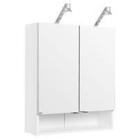 Spiegelschrank Rallye mit Led 2-Türig BxHxT: 60x71x20 cm Weiß - Weiß, KONVENTIONELL, Holzwerkstoff (60/71/20cm) - Held