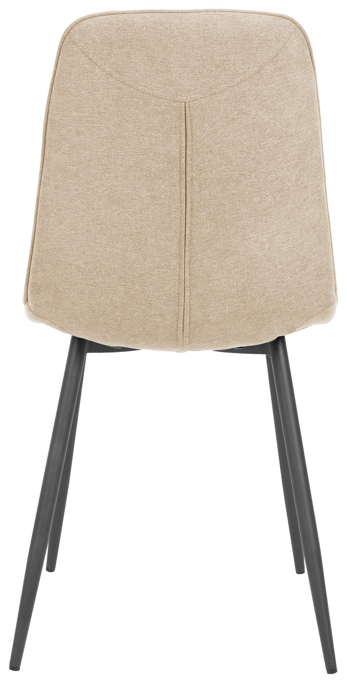 Stuhl-Set 2er Lago Beige Lago - Beige/Schwarz, MODERN, Holz/Textil (47/87/58cm) - P & B