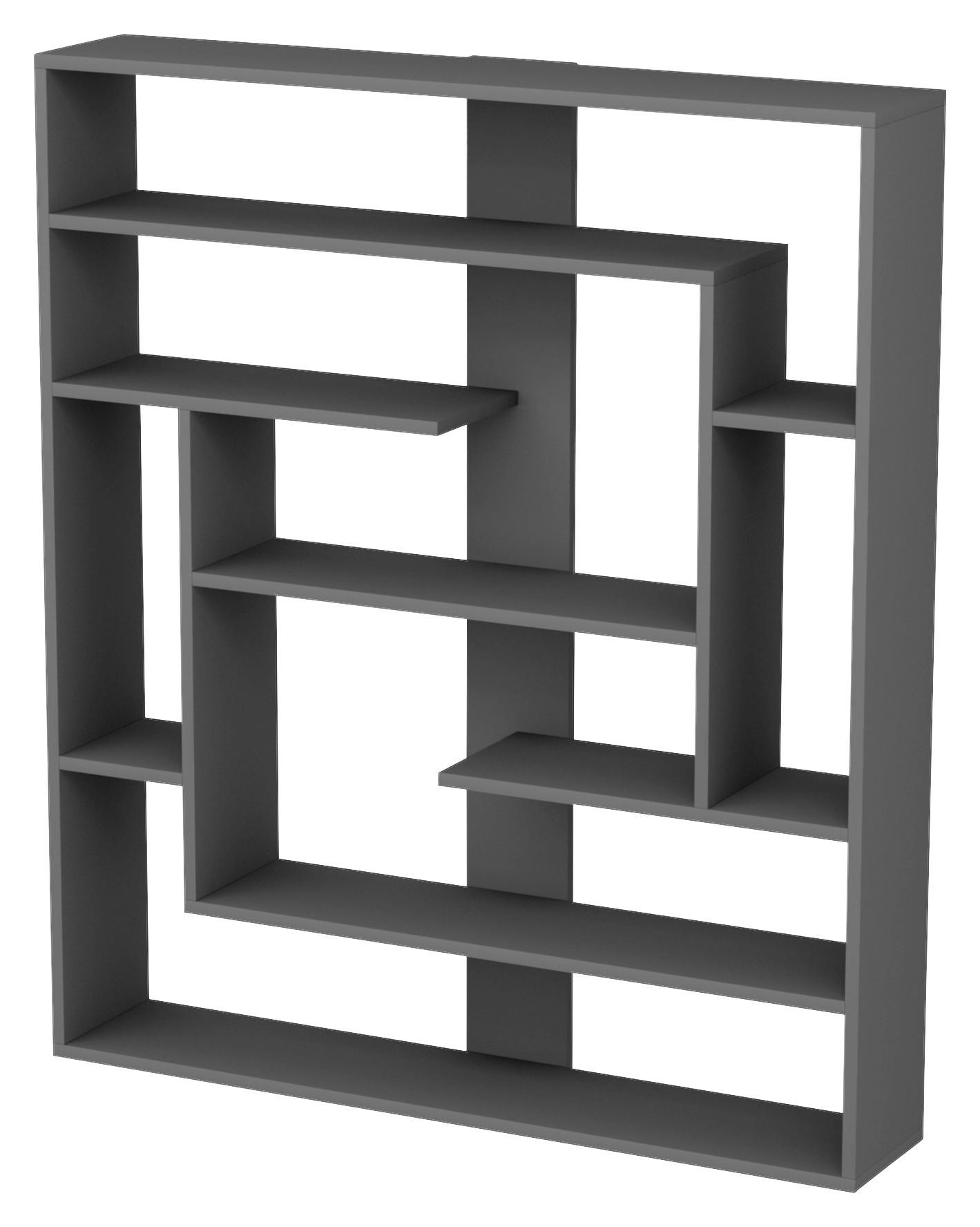 Regal Poseidon Standregal - Anthrazit, Design, Holzwerkstoff (114/132/22cm) - Livetastic