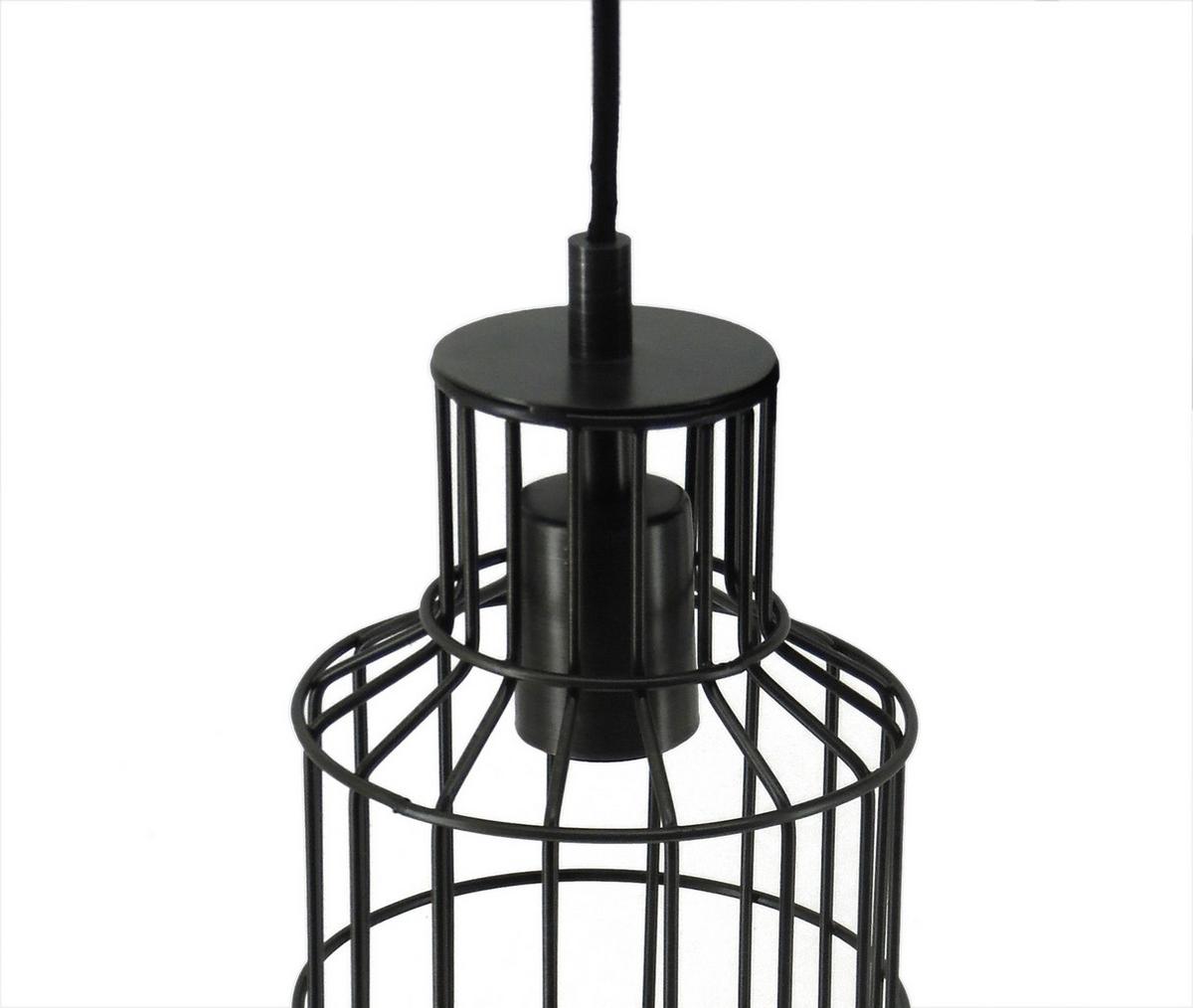 Hängeleuchte Adhara Schwarz - Schwarz, Trend, Metall (15/15/34cm) - Kayoom