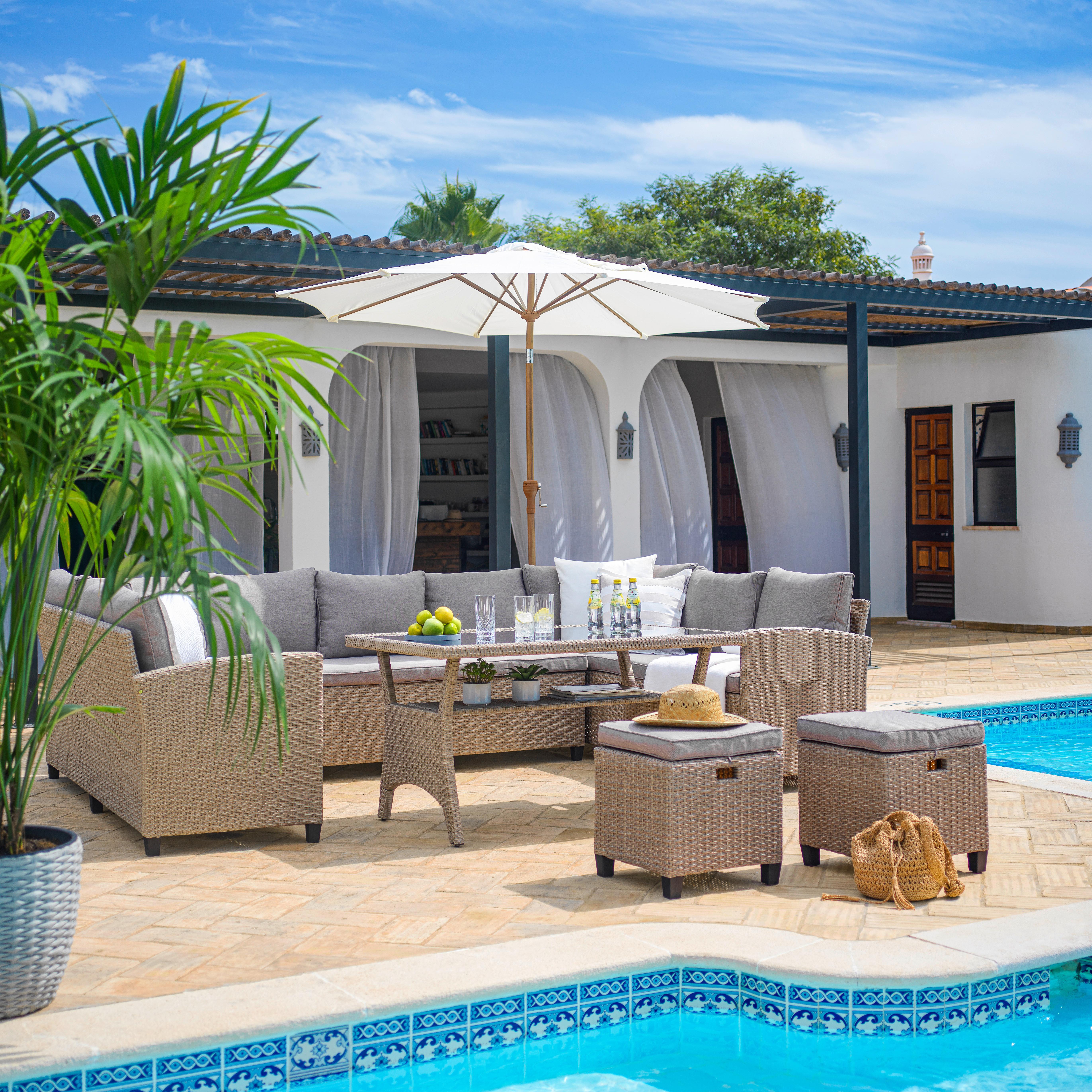 Sedací Souprava Puerto Rico -Int- - černá/hnědá, Moderní, kov/textil - Modern Living