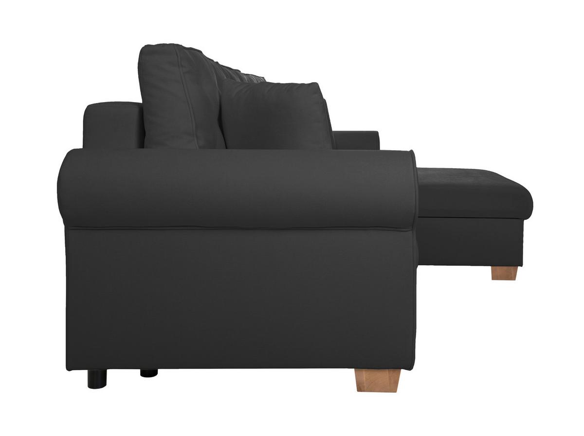 Ecksofa Arles Anthrazit 99 S: 266x161 Cm - Anthrazit/Buchefarben, Design, Textil (266/161cm) - MID.YOU