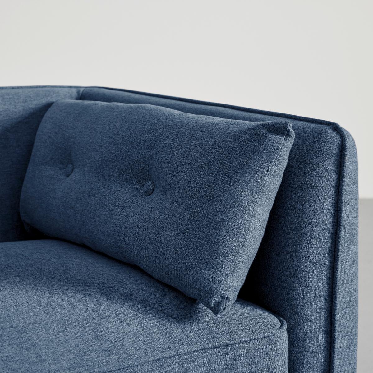 Modulární pohovka FANNY, modrá - modrá/přírodní barvy, Moderní, dřevo/textil (154/55/73cm) - Bessagi Home