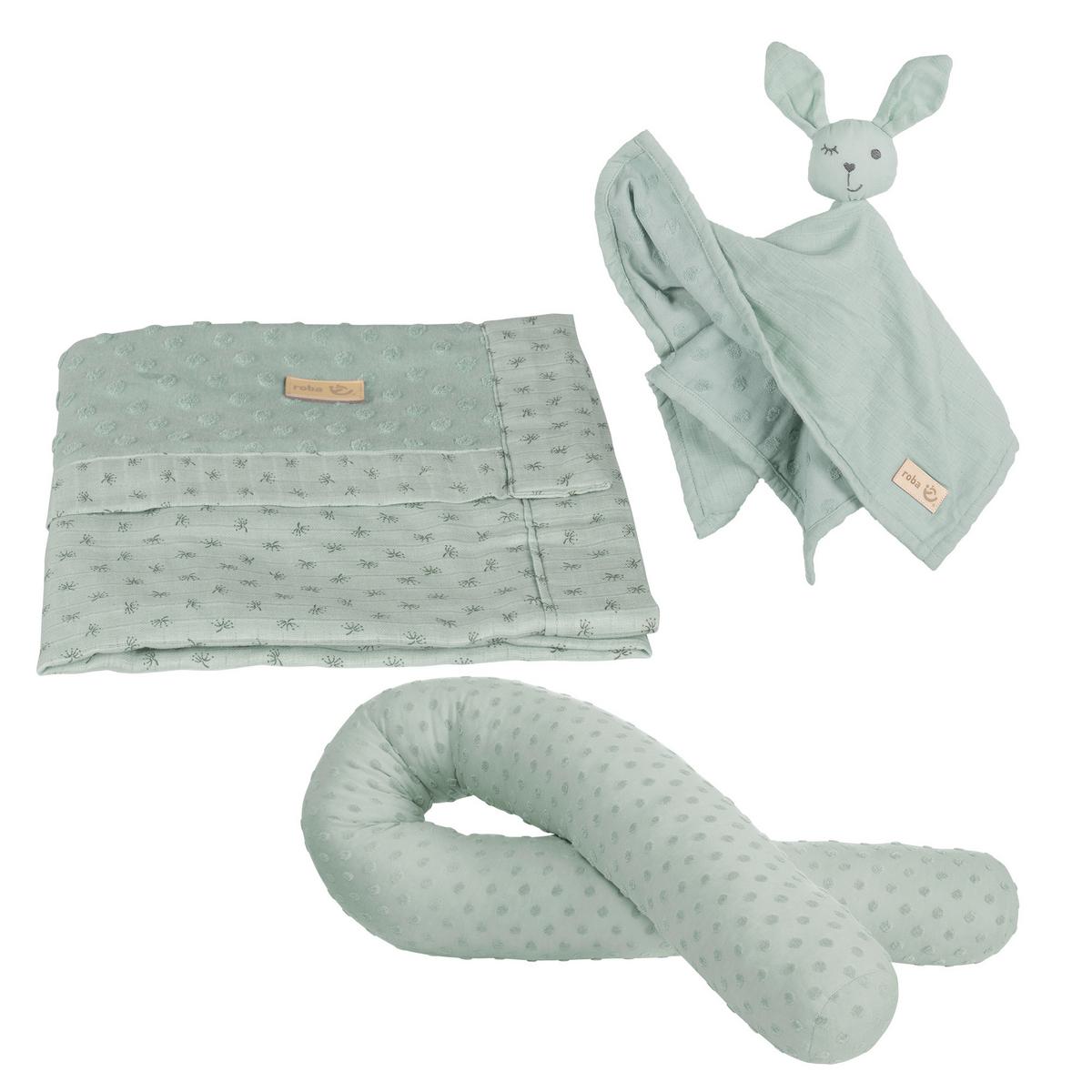 Geschenkset frosty green Kuscheln & Spielen - Grün, MODERN, Textil - Roba