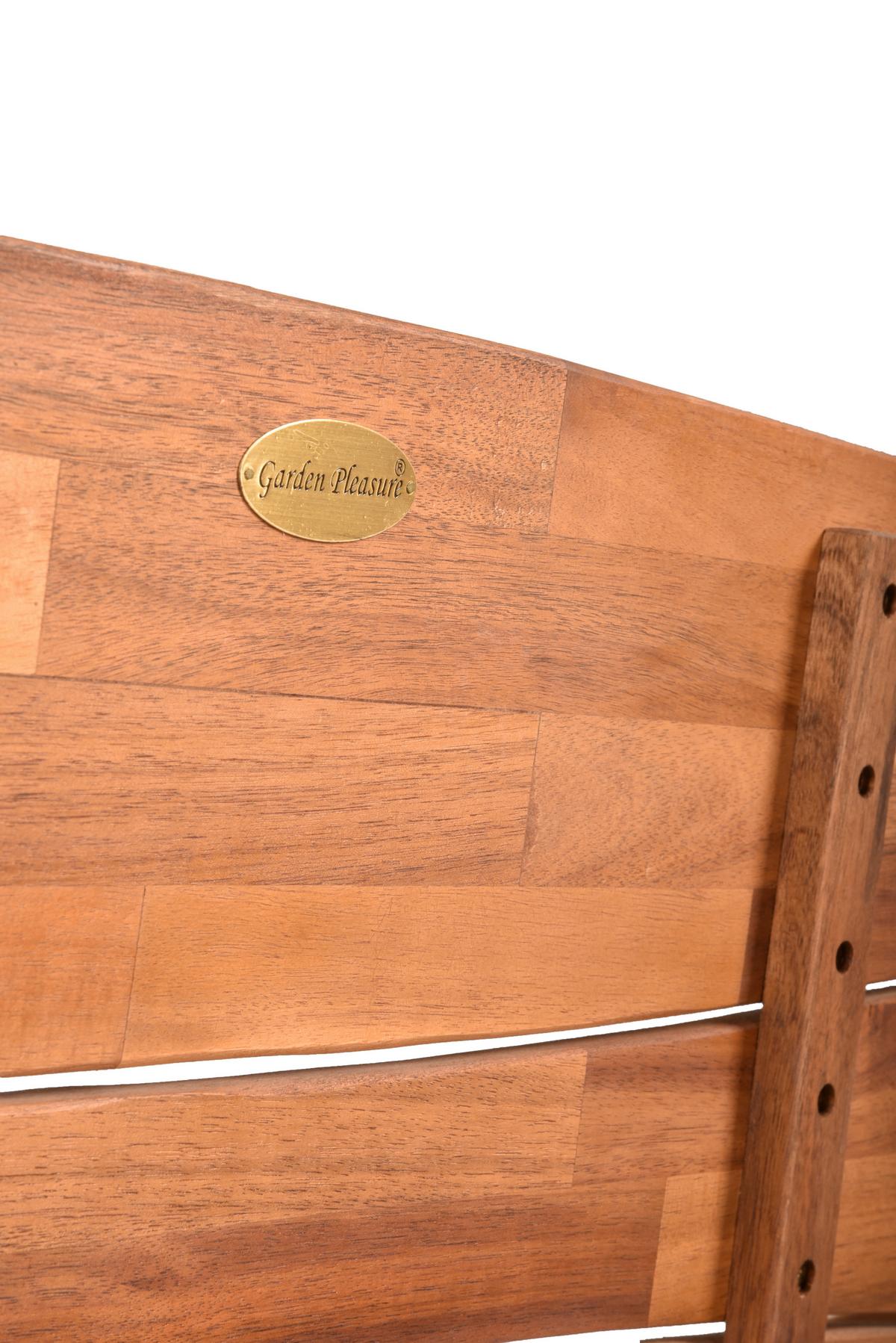 Gartenbank Hadia 3-Sitzer Bank Hadia - Braun/Akaziefarben, MODERN, Holz (66/90/140cm) - Gardenson
