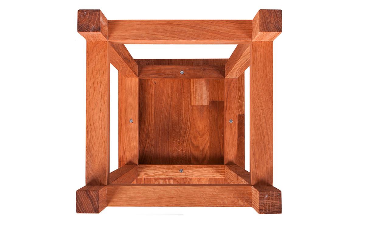 Gartenhocker Echtholz Eichefarben Geölt - Eichefarben, Basics, Holz (30/60/30cm) - Gardenson