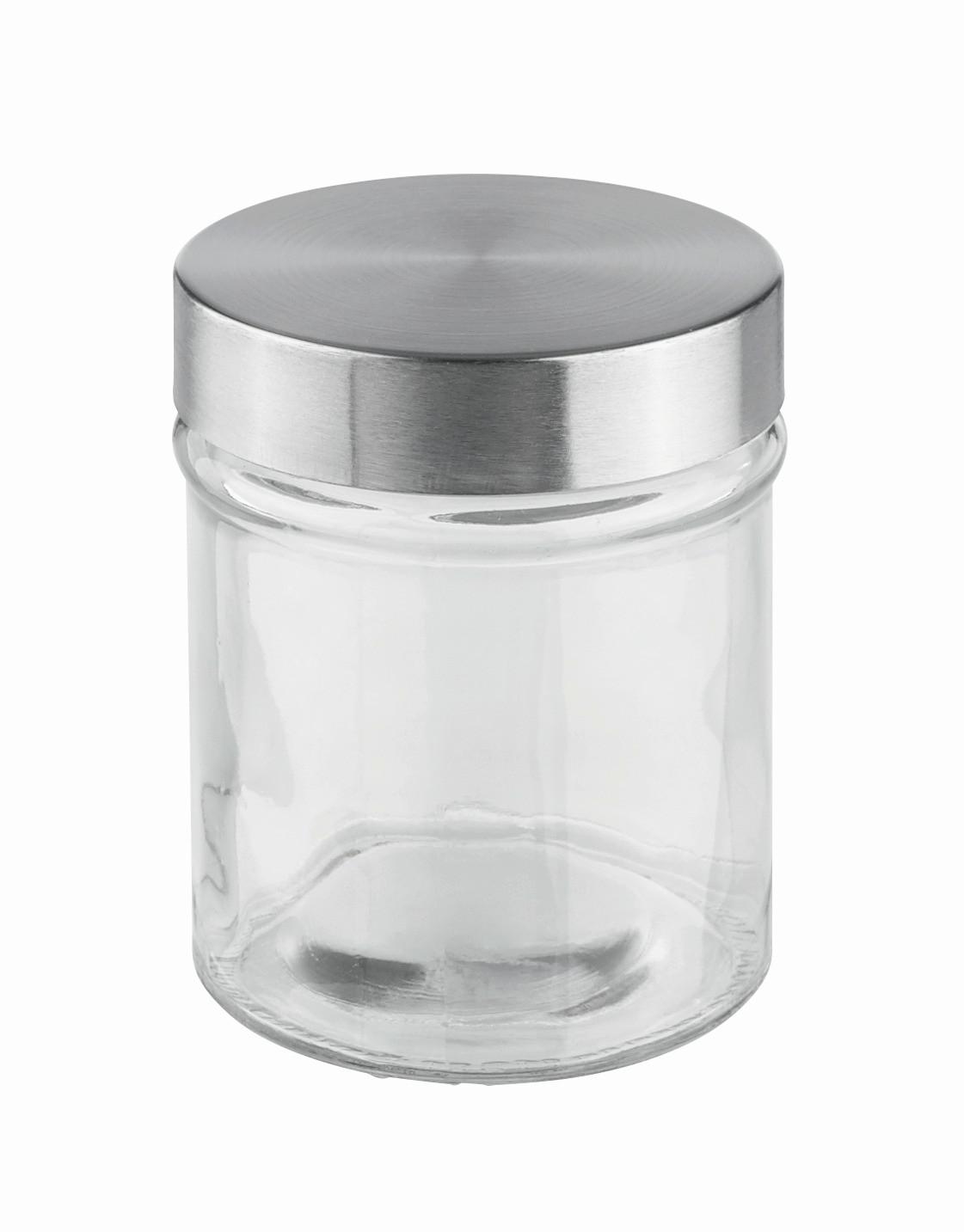 DÓZA NA POTRAVINY REINER - 0,3L -AKT- - čiré/barvy nerez oceli, Moderní, kov/sklo (8,5/10,5cm) - Mömax