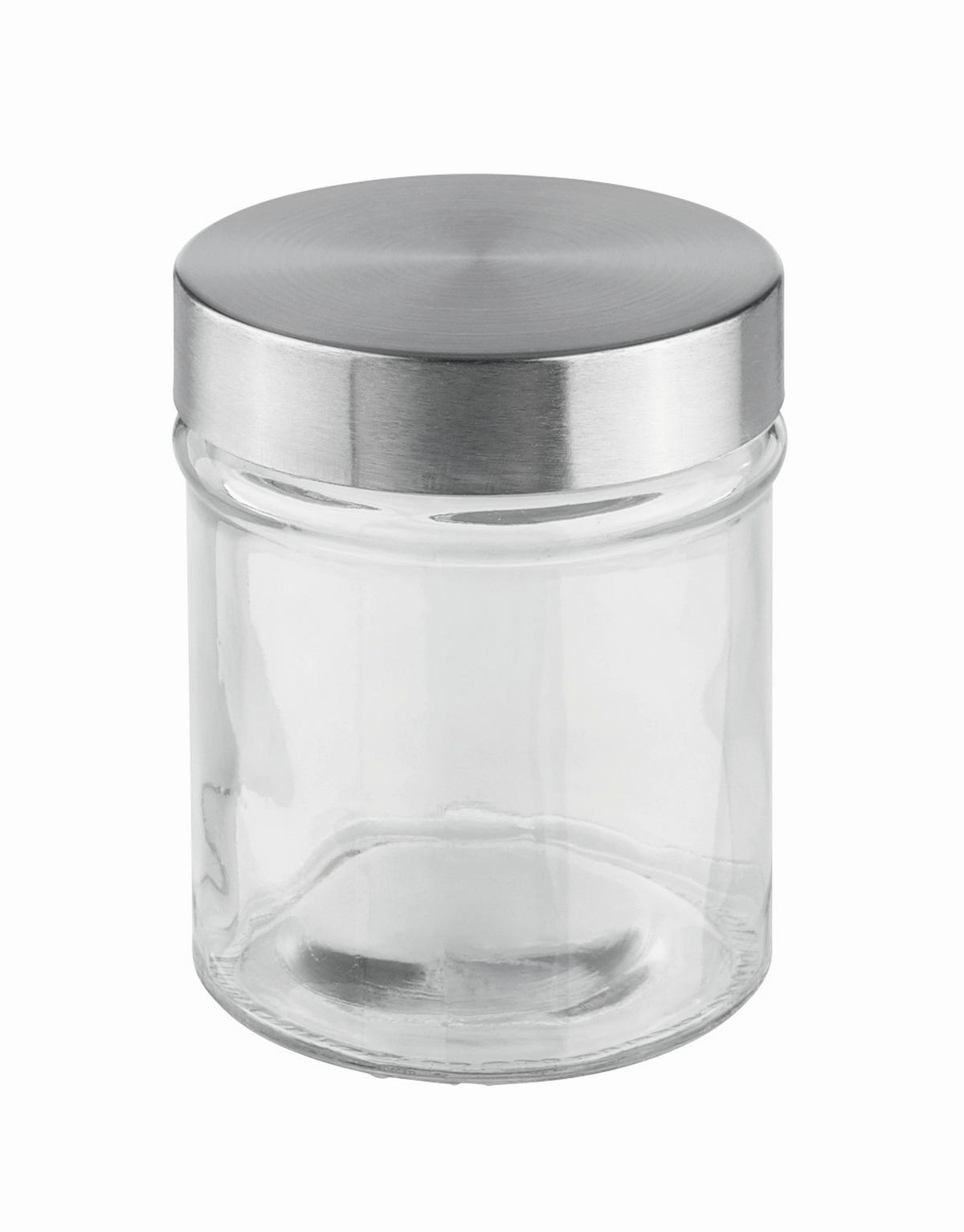 DÓZA NA POTRAVINY REINER - 0,3L -AKT- - čiré/barvy nerez oceli, Moderní, kov/sklo (8,5/10,5cm) - Mömax