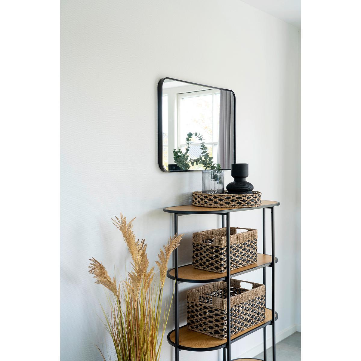 Korbset Salar Braun Schwarz 2-teilig - Schwarz/Braun, Design, Holz