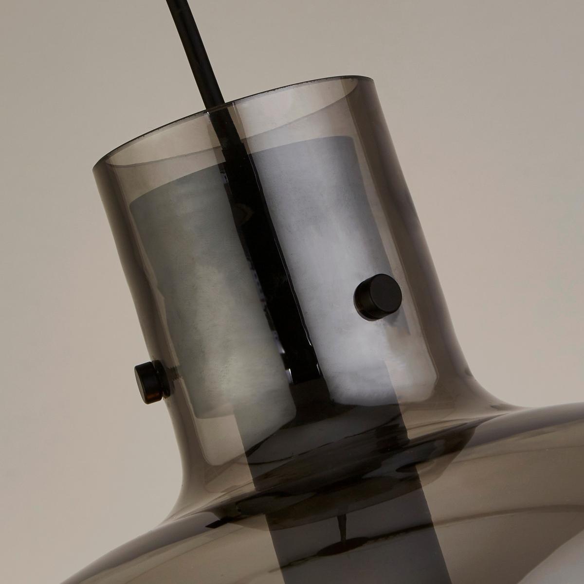 Hängeleuchte Barrel H: 127 Cm 1-Flammig, Höhenverstellbar - Schwarz, Design, Glas/Metall (30/127cm)