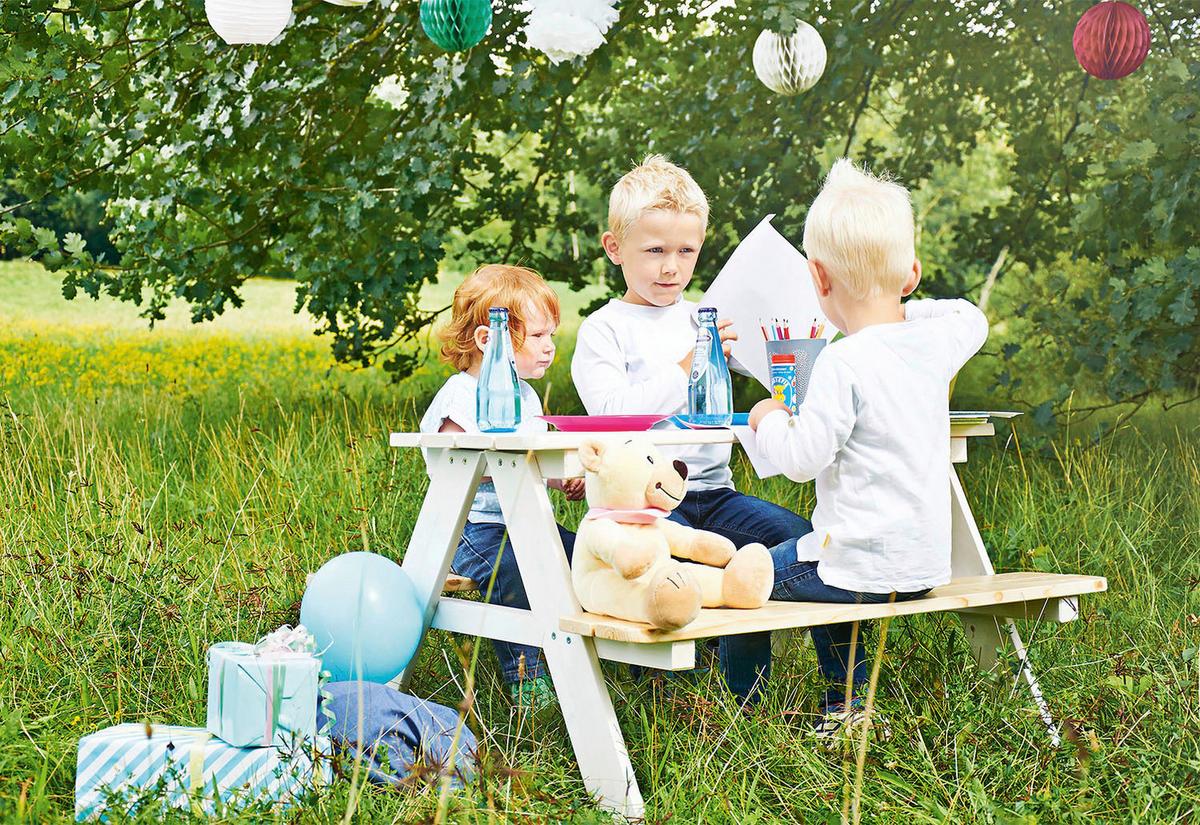 Kindersitzgruppe weiß - Weiß, Basics, Holz (90/79/50cm) - Pinolino
