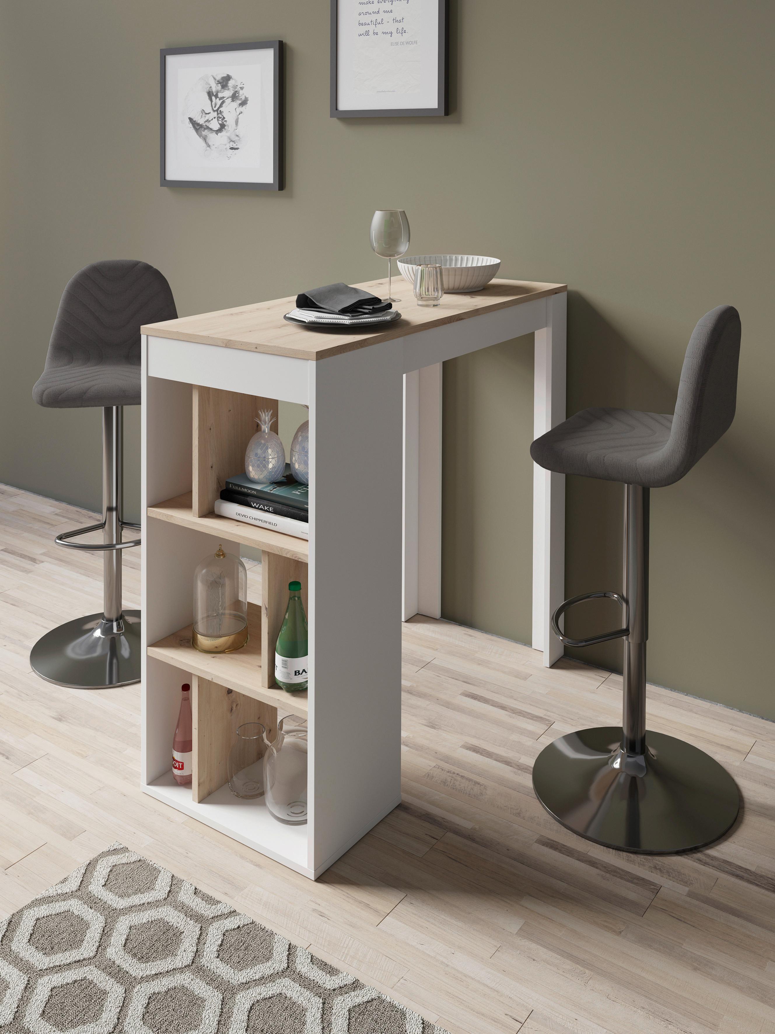 Tischgruppe Tg Moby-Casino - Chromfarben/Anthrazit, MODERN, Holzwerkstoff/Textil (110/104/50cm) - MID.YOU