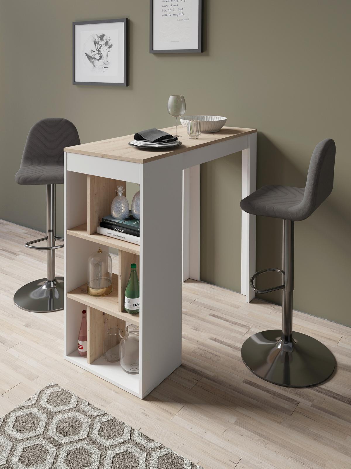 Tischgruppe Tg Moby-Casino - Chromfarben/Anthrazit, MODERN, Holzwerkstoff/Textil (110/104/50cm) - MID.YOU