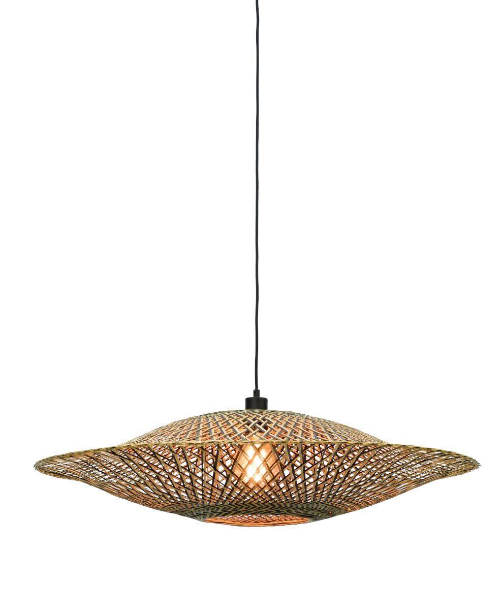 Hängeleuchte Bali H: 20 cm 1-Flammig höhenverstellbar - Hellbraun/Schwarz, Natur, Naturmaterialien (87/20cm) - Good & Mojo