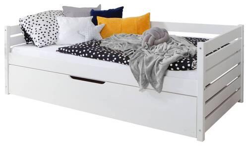 Stauraumbett Naomi - Weiß, MODERN, Holz (90/200cm) - MID.YOU