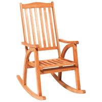 Schaukelstuhl Garten Eukalyptusholz Naturfarben - Naturfarben, KONVENTIONELL, Holz (58/118/100cm) - Gardenson