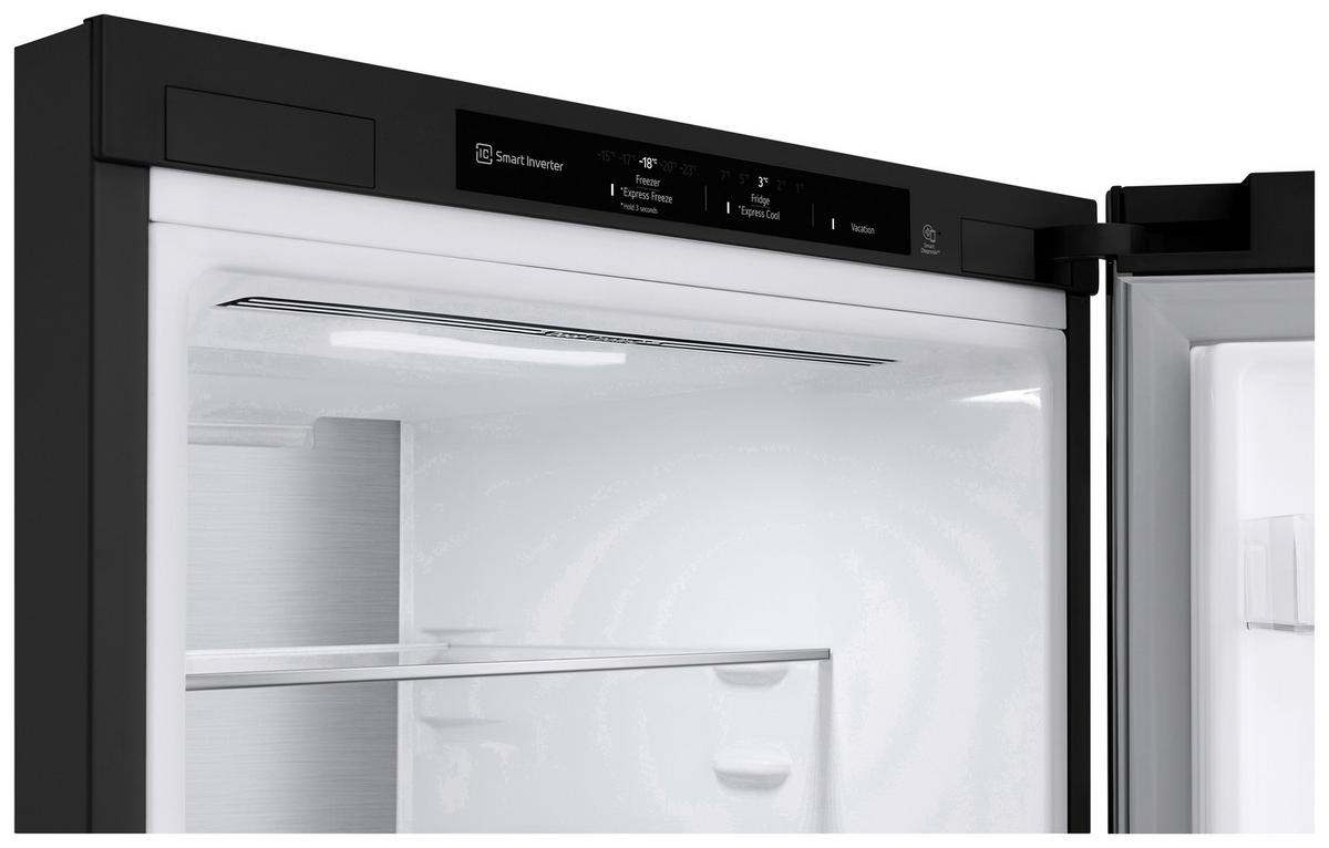 Kühl-Gefrier-Kombination Gbv7280aev - Schwarz, Basics, Glas/Kunststoff (59.5/203/67.5cm) - LG