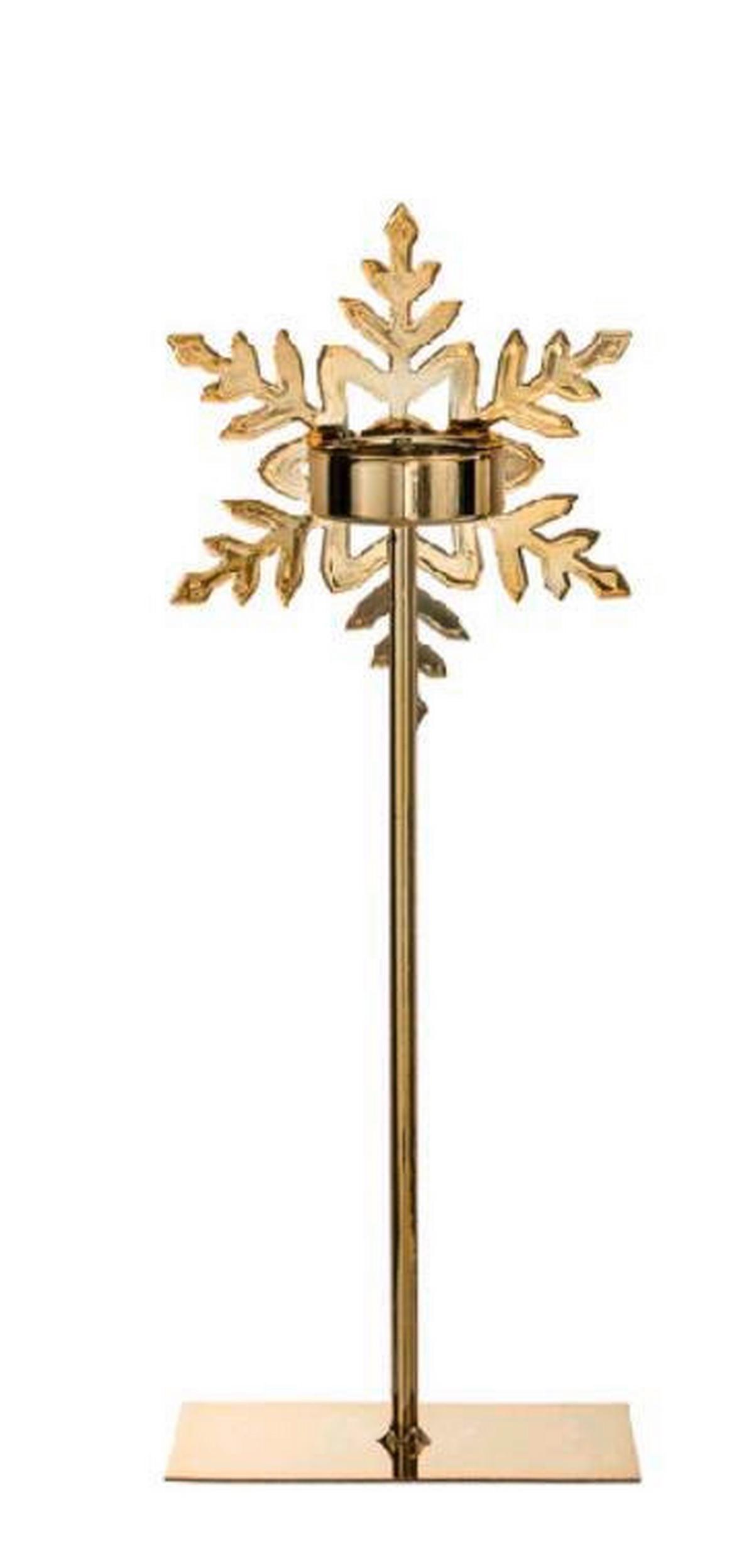 Kerzenhalter Tim - Goldfarben, KONVENTIONELL, Metall (10/7/26,5cm) - Luca Bessoni