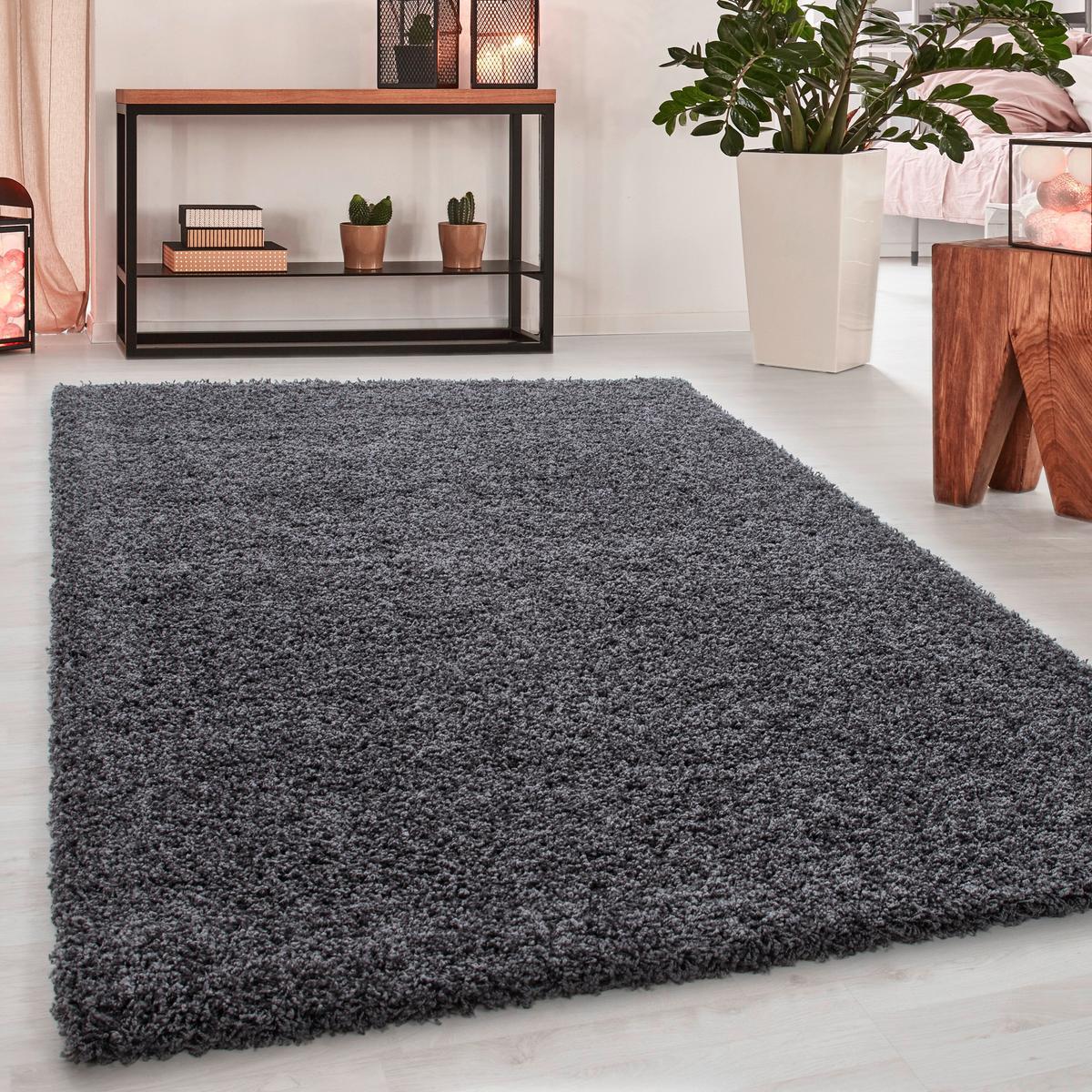 Hochflor Teppich Grau Dream 80x150 Cm - Grau, KONVENTIONELL, Textil (80/150cm) - Novel