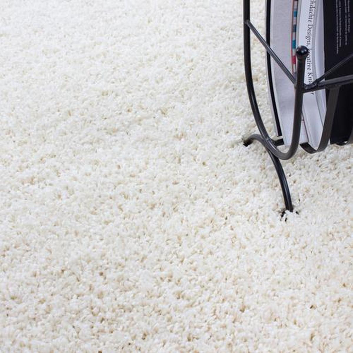 Hochflor Teppich Creme Life 100x200 cm - Creme, KONVENTIONELL, Textil (100/200cm) - Novel