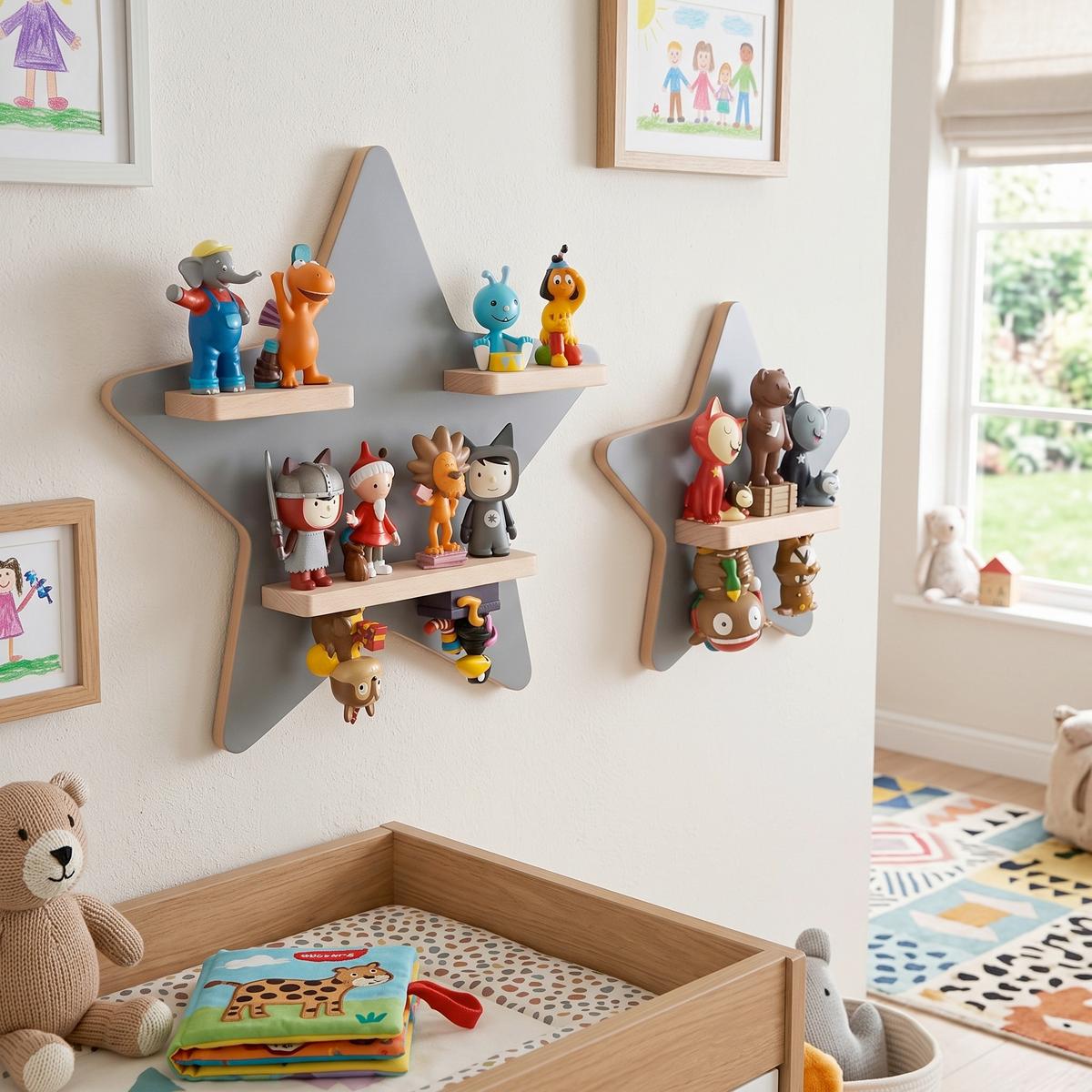 Kinderregal Boarti Grau B: 33 cm - Grau, MODERN, Holzwerkstoff (33/33/5cm) - Livetastic