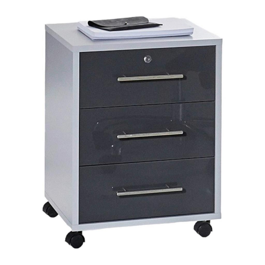 Rollcontainer Anthrazit/Grau Office Edition 44x58x40 cm