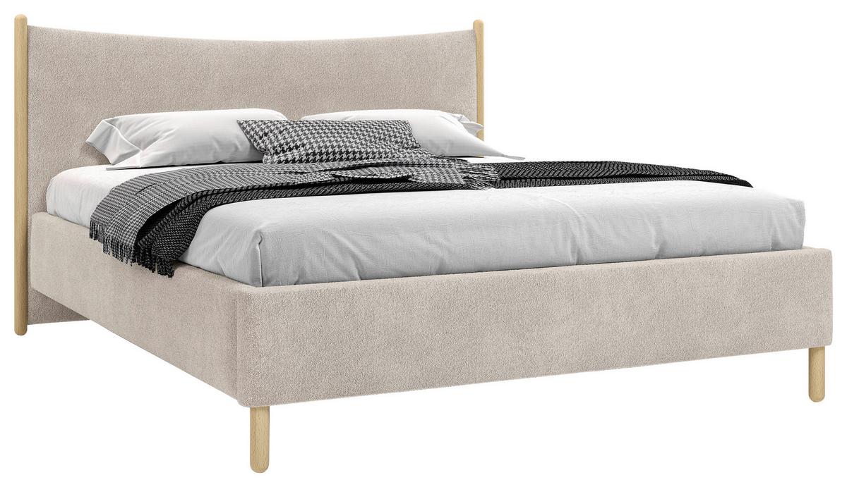 Polsterbett Nature Beige Lf: 180x200 Cm - Beige, MODERN, Holz/Holzwerkstoff (180/200cm) - MID.YOU