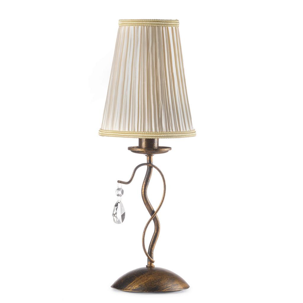 Kristall-Tischleuchte Delia Cognac Cappuccino L: 15 cm