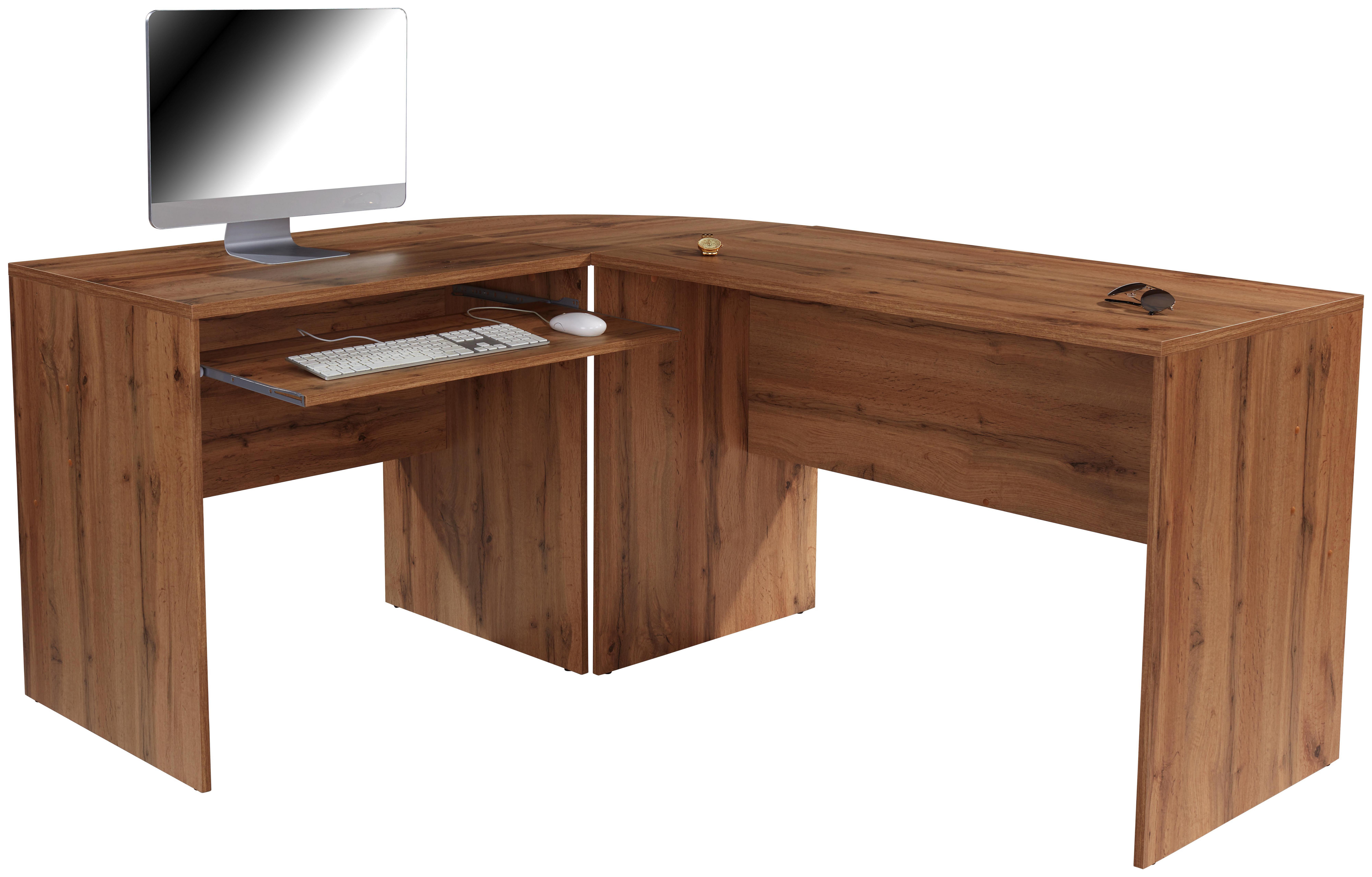 Sarok-íróasztal 4-you - Tölgyfa, modern, Faalapú anyag (174/78/139cm)