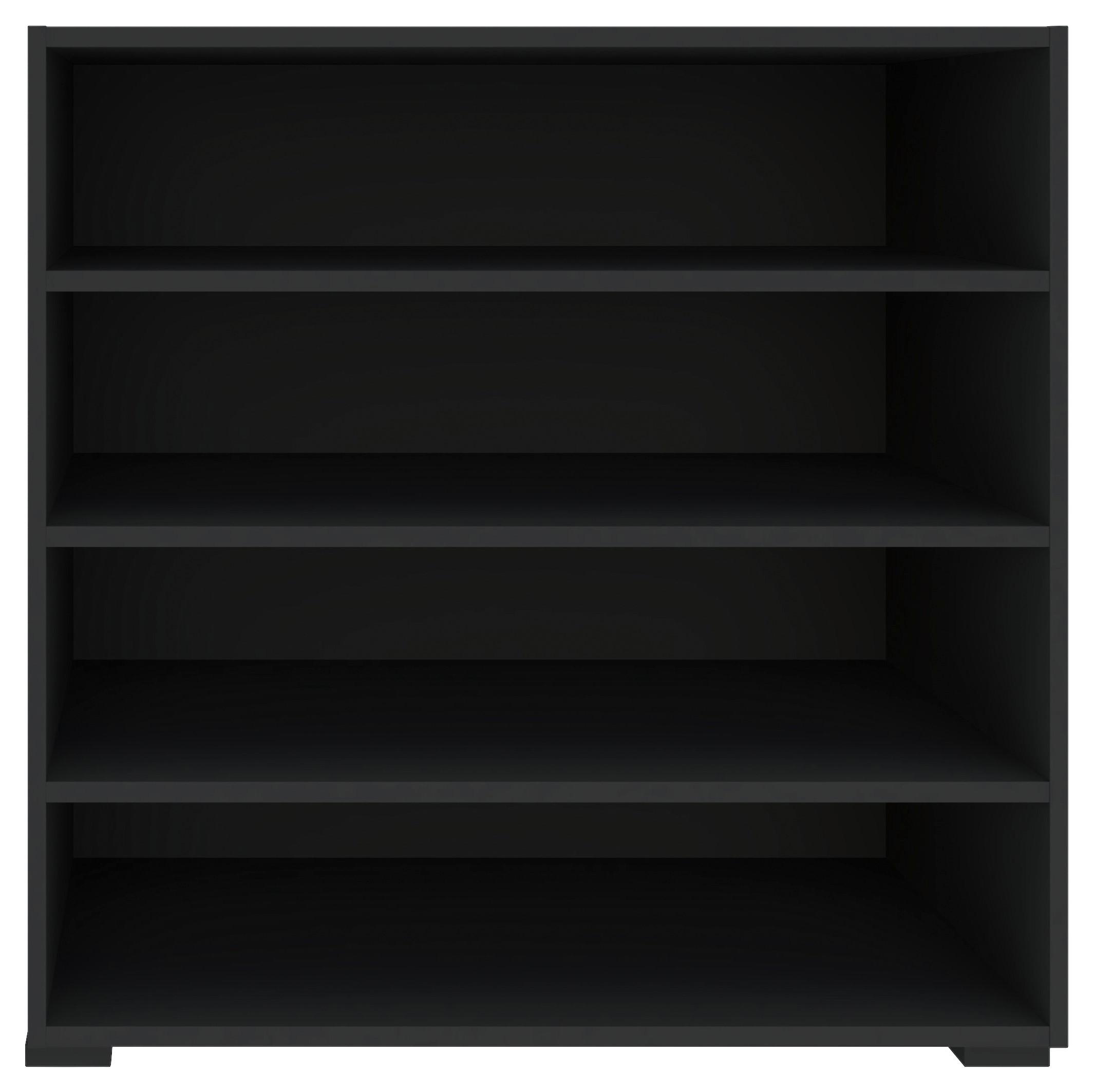 Regal Unit -Elements Maxi B: 91,2 cm Anthrazit - Anthrazit/Schwarz, MODERN, Holzwerkstoff (91,2/89,6/40cm) - Ondega