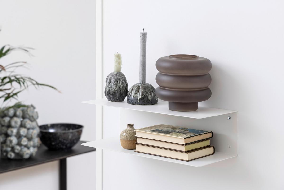 Dohányzóasztal  Szett Katrine - fekete/fehér, Trend, Üveg/fém (115/55/45cm) - MID.YOU