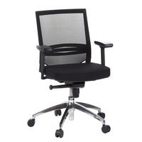 Drehstuhl Porto Pro Schwarz - Alufarben/Schwarz, MODERN, Kunststoff/Textil (59/108/49cm) - MID.YOU