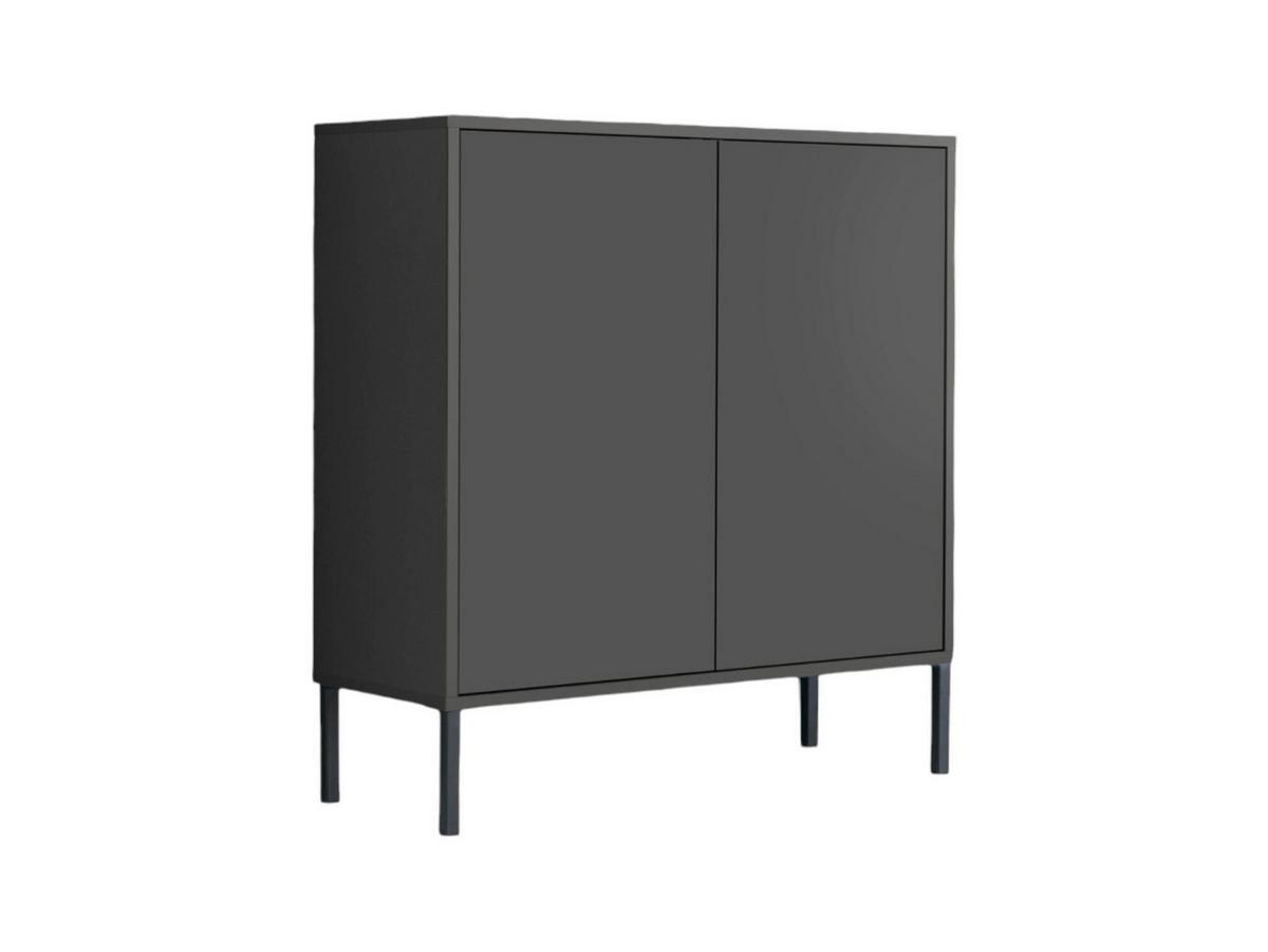 Kommode Stehend 79cm Mailand, Anthrazit - Anthrazit, MODERN, Holzwerkstoff (79/86/33cm) - MID.YOU