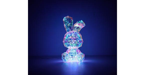 LED-Dekoleuchte Bunny - Transparent, MODERN, Kunststoff (20/20/41cm) - Luca Bessoni