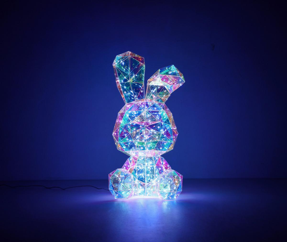 Led-dekoleuchte Bunny - Transparent, MODERN, Kunststoff (20/20/41cm) - BUNINO