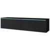 Lowboard Mit Beleuchtung - Schwarz/Graphitfarben, Basics, Holzwerkstoff (140/30/33cm) - P & B