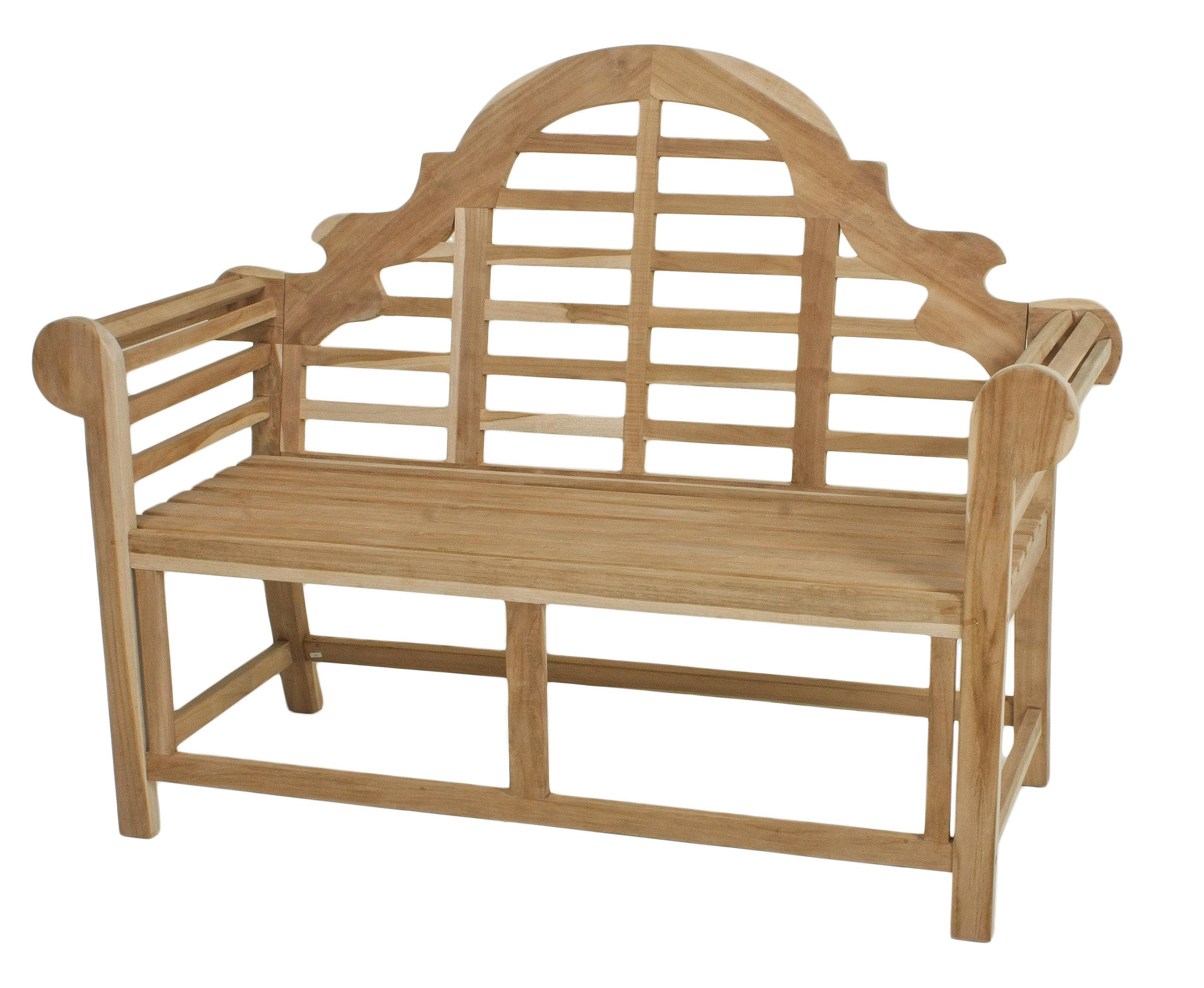 Gartenbank Teakholz 2-Sitzer Picadilli - Naturfarben, Basics, Holz (135/104/60cm) - Gardenson