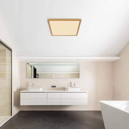 LED-Deckenleuchte 41563-24mm - Messingfarben/Opal, KONVENTIONELL, Kunststoff (42/42/25cm) - Globo