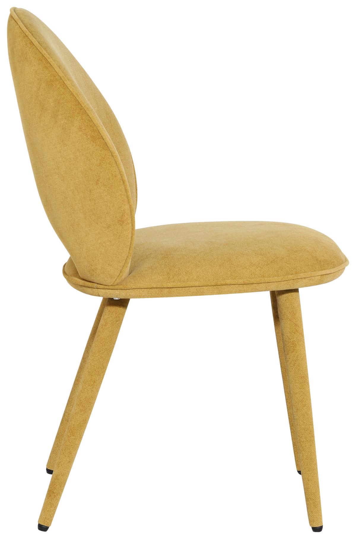 Stuhl Lavik - Gelb, MODERN, Holz/Textil (50/87/58,5cm) - Livetastic
