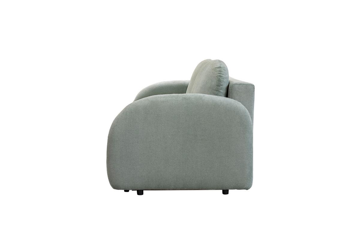Rozkladacia pohovka ROMA, mätovozelená - čierna/mätovozelená, Design, textil (230/90/105cm)