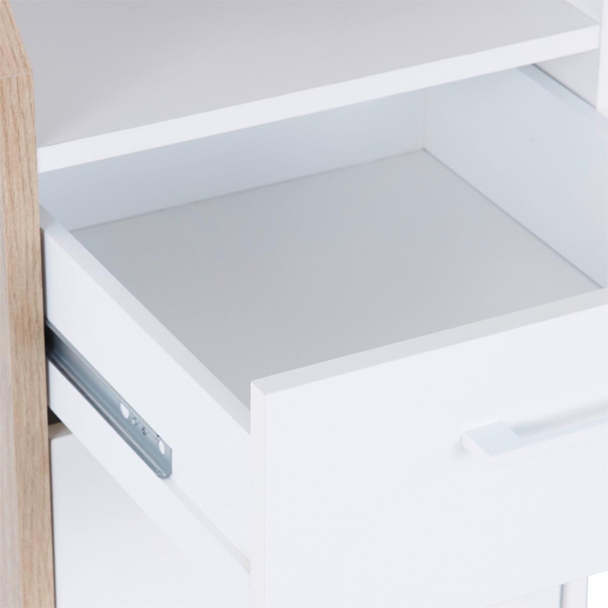 Gamingtisch Alex - Eichefarben/Weiß, KONVENTIONELL, Holzwerkstoff/Kunststoff (160/95/67cm)