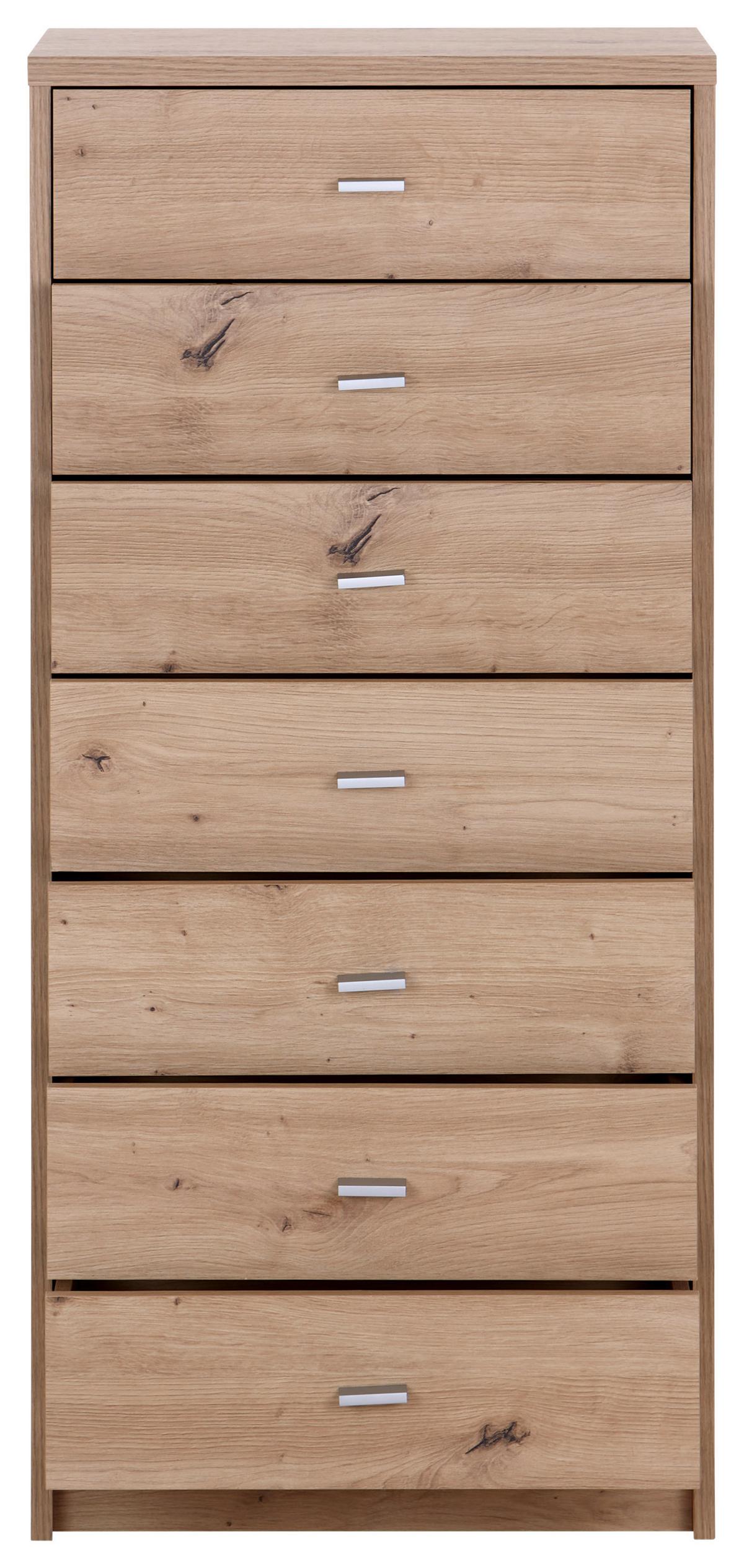 Kommode B: 50 cm 4-You New Eiche Artisan Dekor - Eiche Artisan, MODERN, Holzwerkstoff (50/111,4/34,6cm)