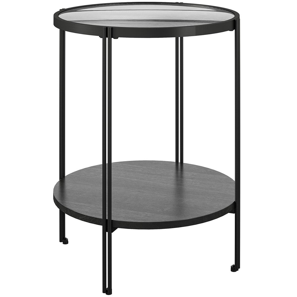Beistelltisch Wainwright Schwarz B: 42 Cm - Schwarz, Design, Glas/Holzwerkstoff (42/55cm) - MID.YOU