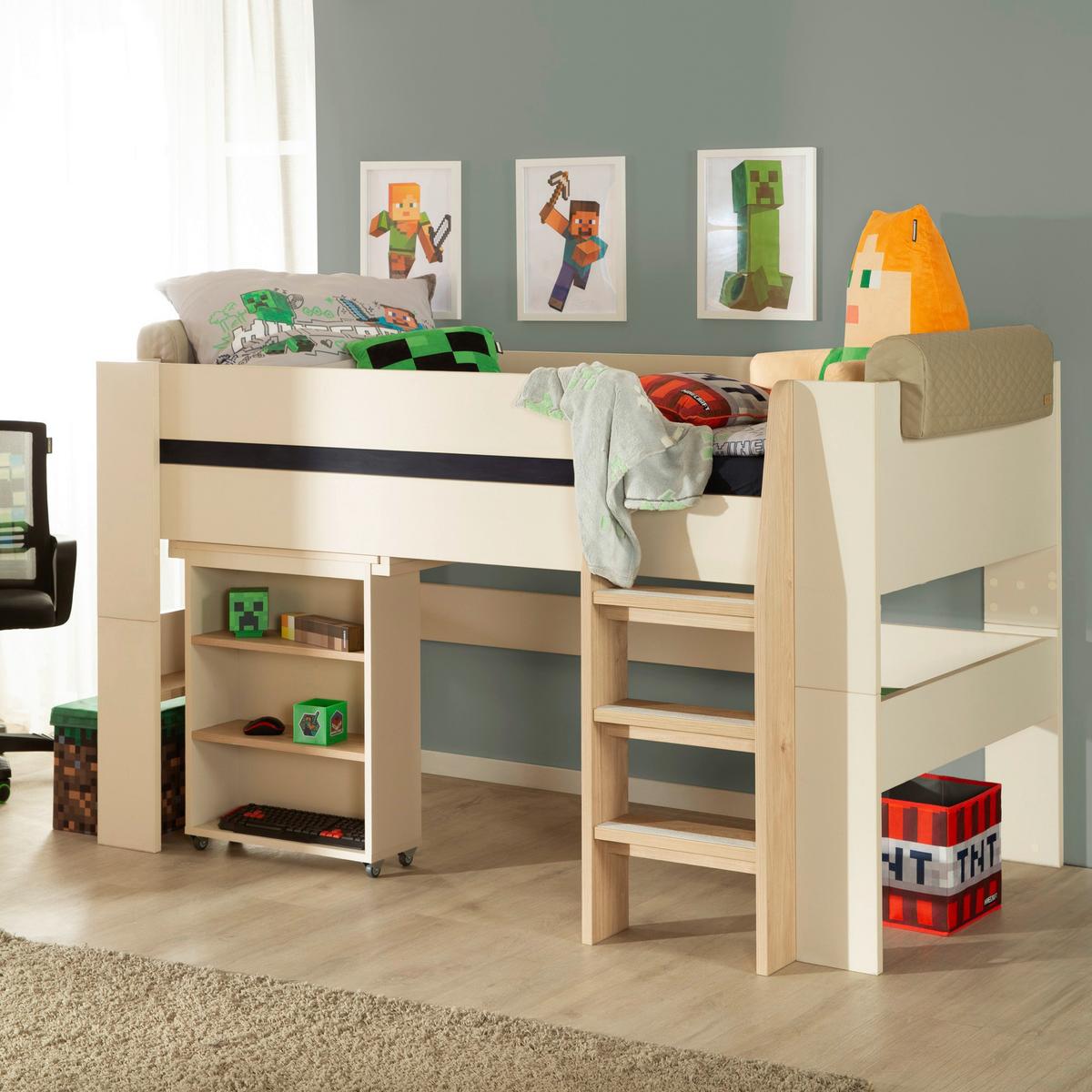 Bett Flexi Grow Studio Kashmir, Lf 90x200 cm - Kaschmir, KONVENTIONELL, Holzwerkstoff (90/200cm) - Roba