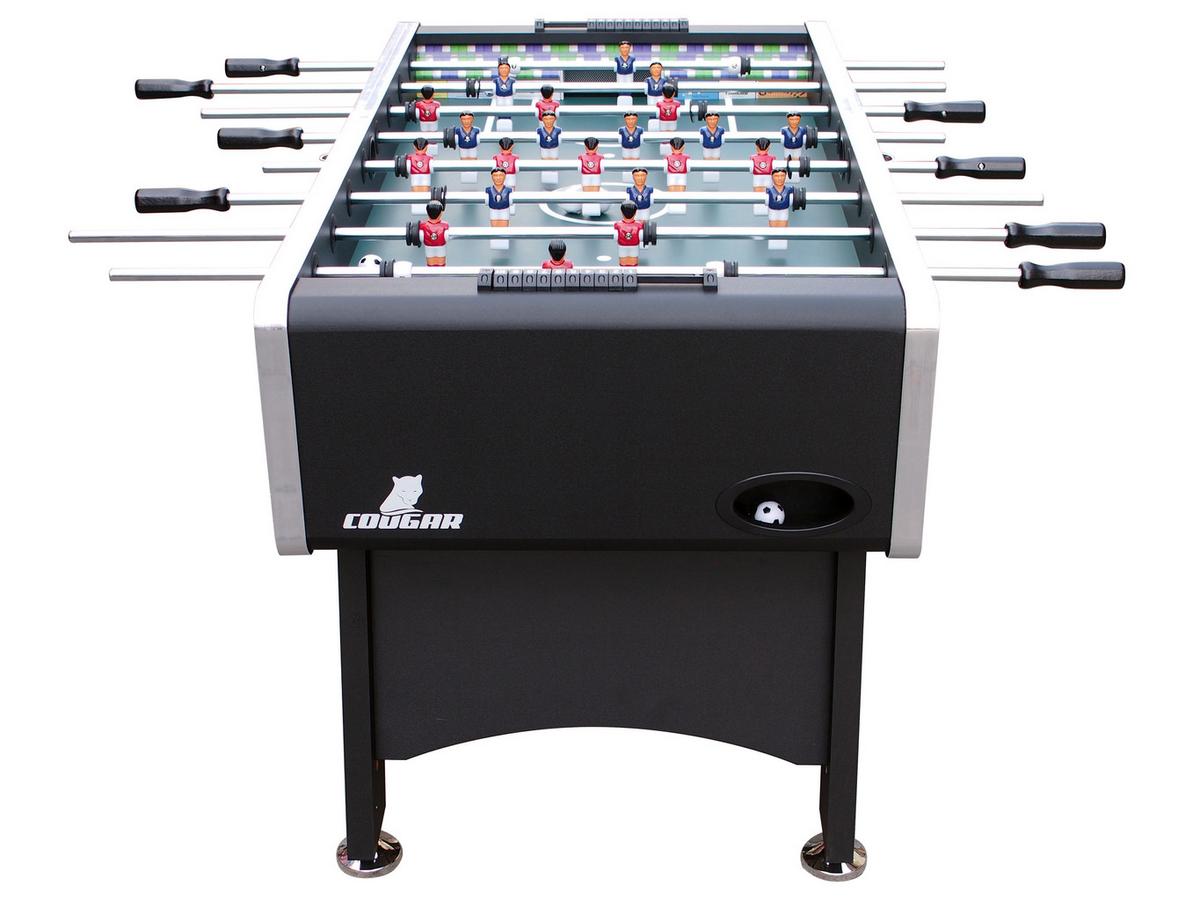 Tischfußball Arena Holz Schwarz + 4 Bälle, Torzähler - Schwarz, Basics, Holz (75/88/141cm) - Ambia Garden