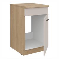 Skrinka pod drez FOX II š.50 cm - čierna/kašmírová, kompozitné drevo/plast (50/84,8/60cm)