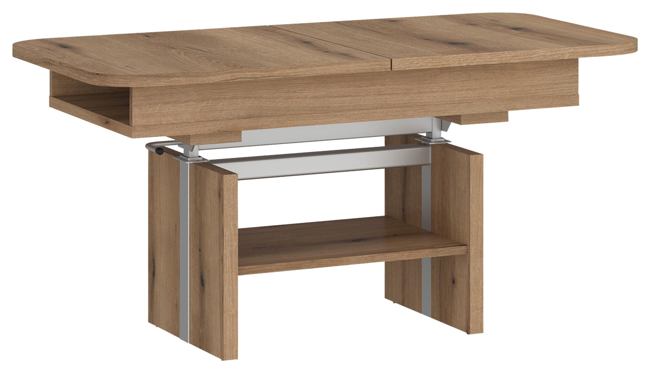 Couchtisch Cortado Eiche Dekor, B: 110-150cm - Eichefarben, MODERN, Holzwerkstoff (110-150/56-72/65cm) - Modern Living