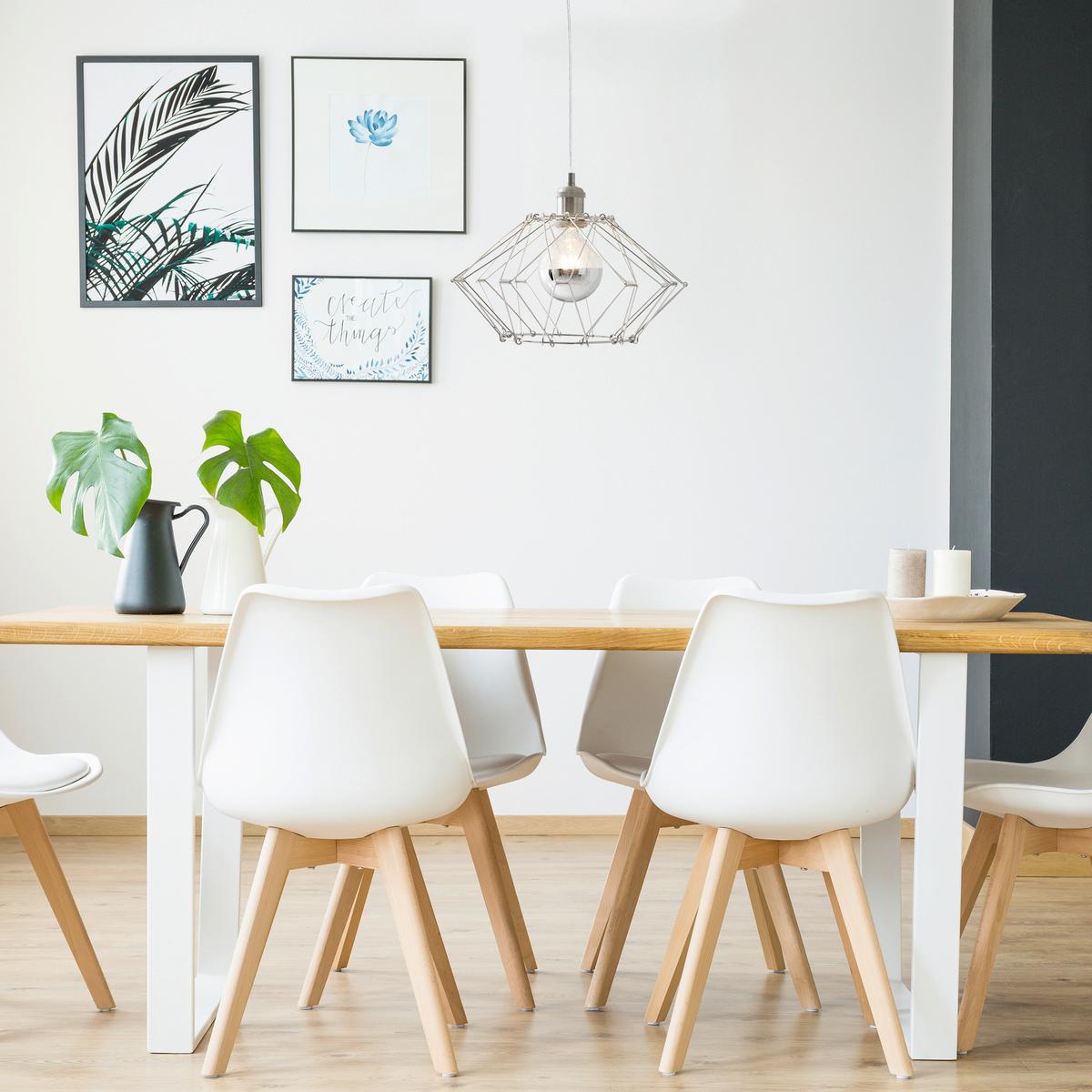 Hängeleuchte Fyn H: 100 Cm 1-Flammig, Silberfarben - Silberfarben, Design, Metall (40/100cm) - Näve